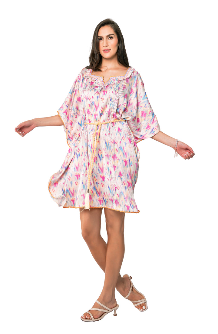 Robe de caftan de la soie atlas