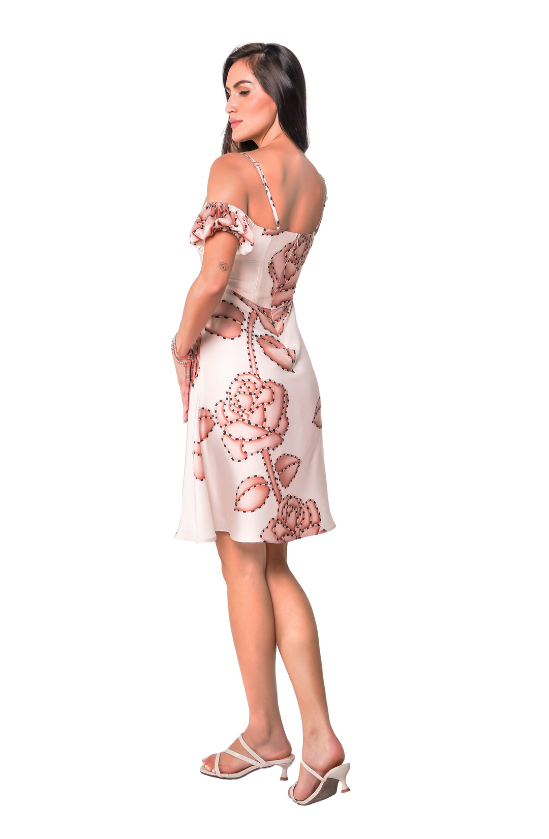 Robe courte rose rose