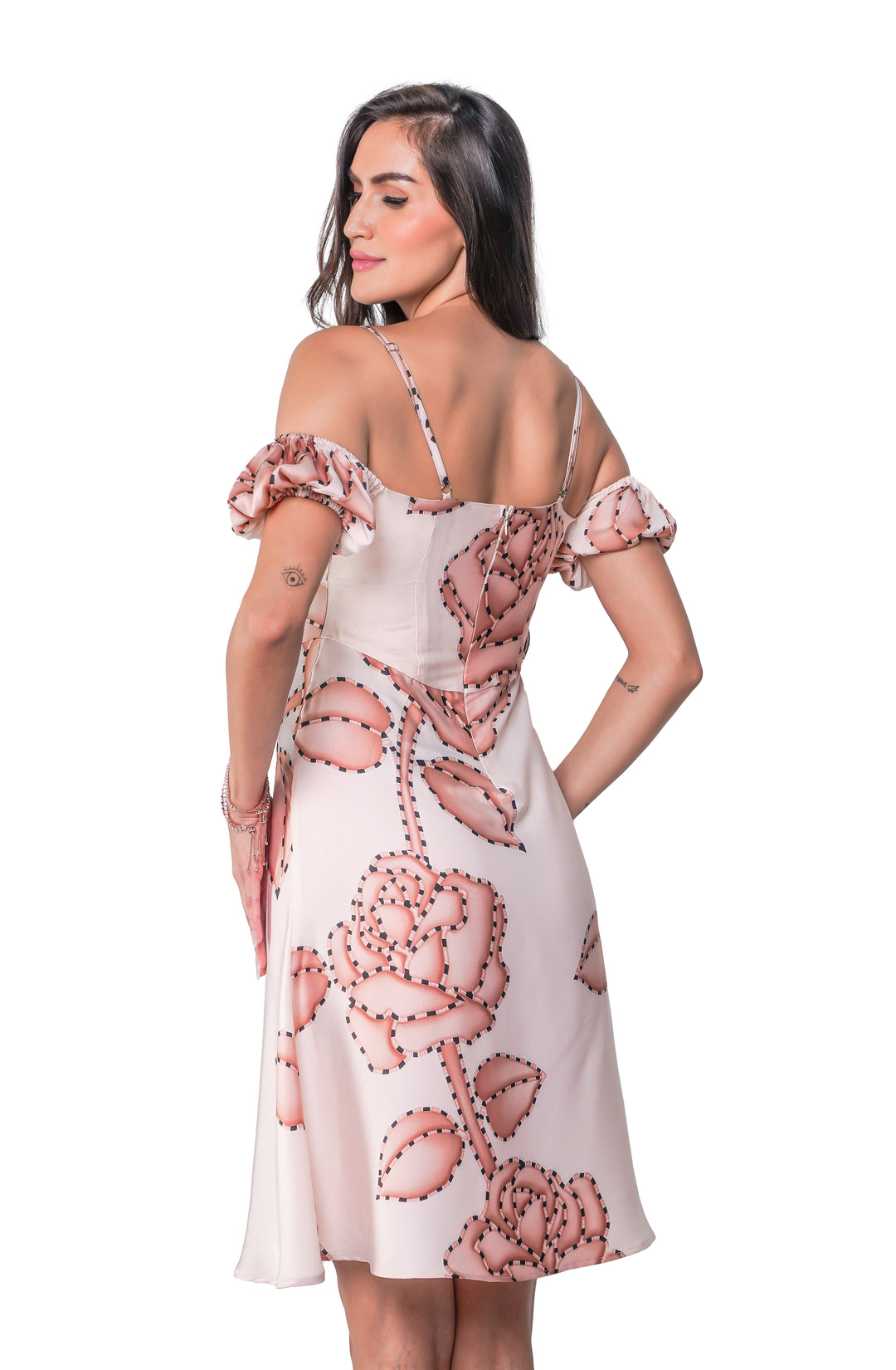 Robe courte rose rose