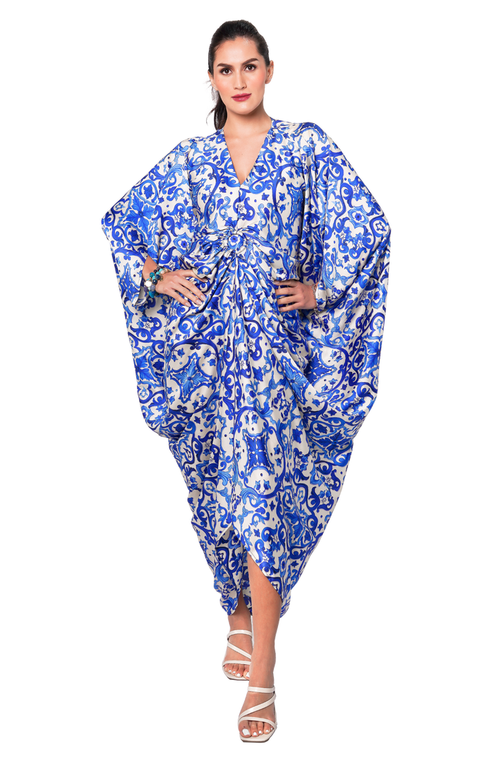 Caftan arabe bleu ciel