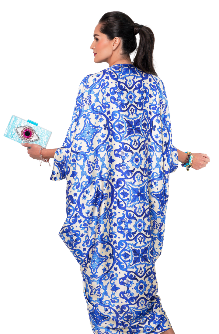 Qielli blu arabisht caftan