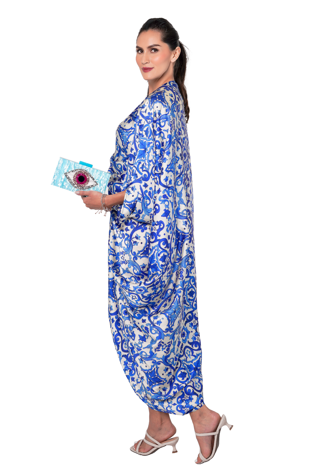 Caftan arabe bleu ciel