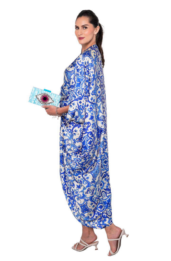 Caftan arabe bleu ciel