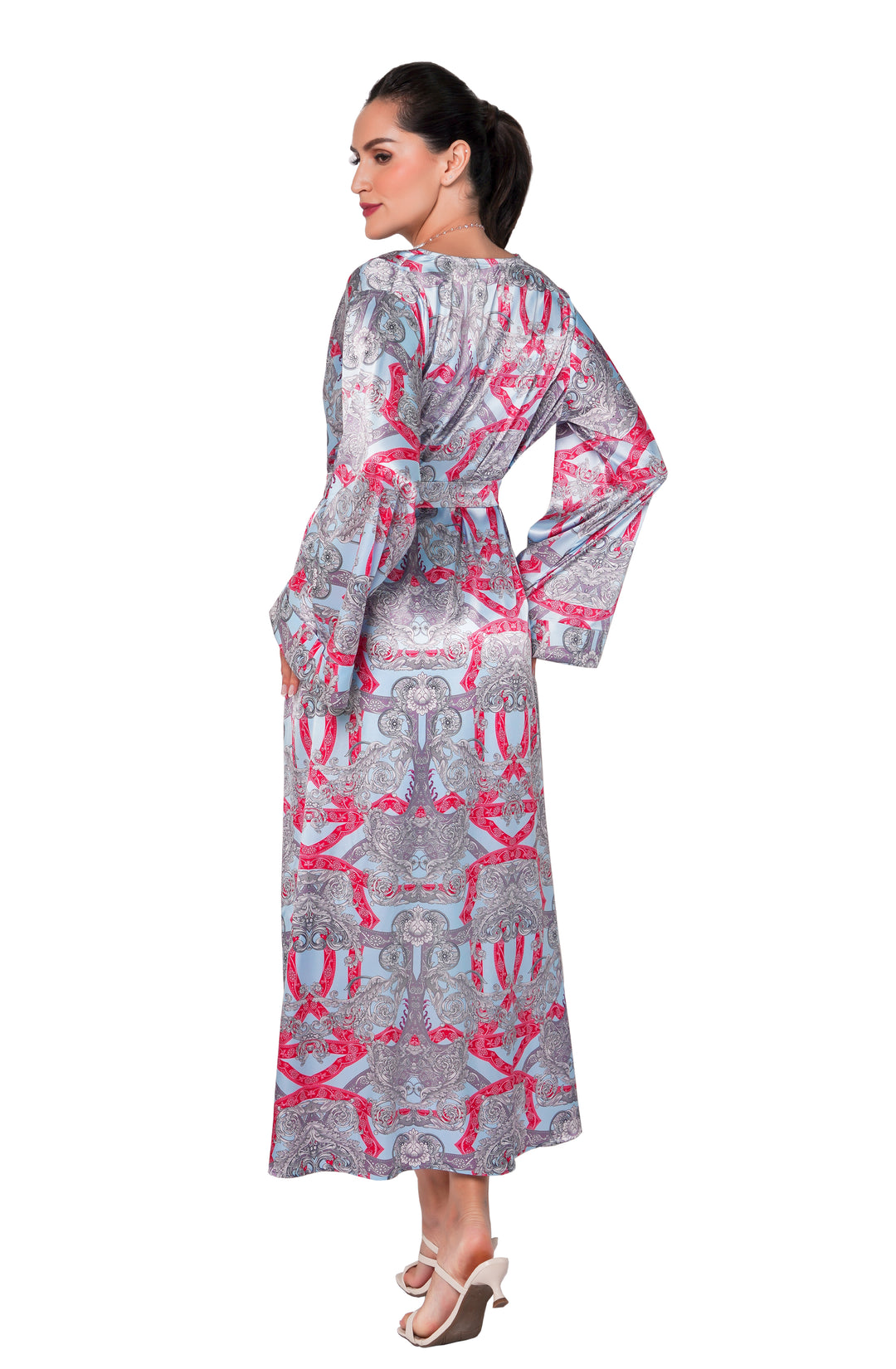 Cherry Blossom Long Silky Robe