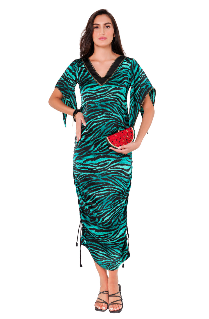 Safari Drawstring Long Dress